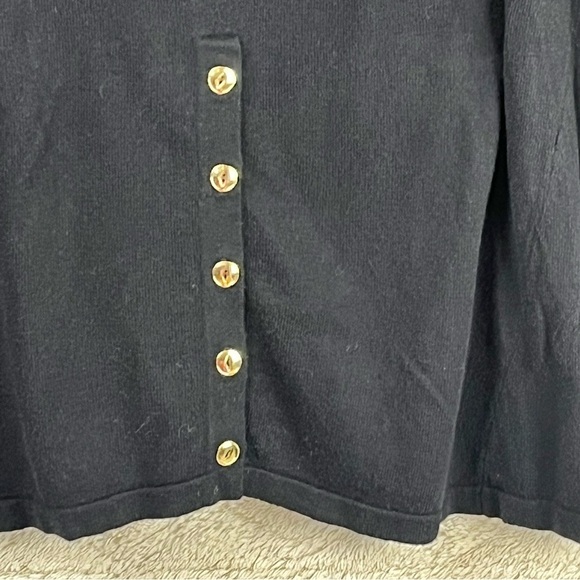 SUSAN GRAVER Striped Lightweight Sweater w/ Slimming Panels Mockneck Large - Picture 9 of 15